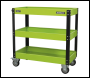 Sealey CX110HV Superline PRO® Heavy-Duty Workshop Trolley 3-Level - Hi-Vis Green