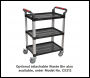 Sealey CX309 Workshop Trolley 3-Level Composite - 3 Wall