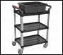 Sealey CX309 Workshop Trolley 3-Level Composite - 3 Wall