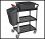 Sealey CX309 Workshop Trolley 3-Level Composite - 3 Wall