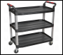 Sealey CX310 Workshop Trolley 3-Level Composite - 3 Wall