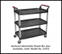 Sealey CX310 Composite Workshop Trolley 3-Level/3 Wall