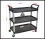 Sealey CX310 Workshop Trolley 3-Level Composite - 3 Wall