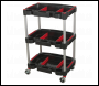 Sealey CX313 Composite Workshop Trolley with Parts Storage 3-Level
