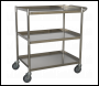 Sealey CX410SS Workshop Trolley 3-Level Stainless Steel