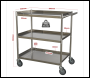 Sealey CX410SS Premier™ Stainless Steel Workshop Trolley 3-Level