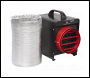 Sealey DEH3001 Industrial Fan Heater 3kW with Ducting