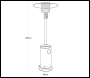 Sealey DG1 Dellonda Outdoor Garden Gas Patio Heater 13kW Commercial & Domestic Use, Black