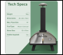 Sealey DG10 Dellonda Wood-Fired Pizza Oven 14 inch  - Black