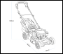 Sealey DG101 Dellonda Self-Propelled Petrol Lawnmower Grass Cutter with Height Adjustment & Grass Bag 144cc 18 inch /46cm 4-Stroke Engine