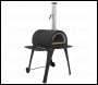 Sealey DG103 Dellonda Large Outdoor Wood-Fired Pizza Oven & Smoker with Side Shelves & Stand