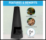 Sealey DG105 Dellonda Chiminea, Wood Burner, Heater for Outdoors W45cm x H150cm - Black Steel