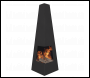 Sealey DG105 Dellonda Chiminea, Wood Burner, Heater for Outdoors W45cm x H150cm - Black Steel
