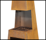 Sealey DG108 Dellonda Outdoor Chiminea Fireplace Heater Firewood Storage - Corten Steel