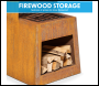 Sealey DG108 Dellonda Outdoor Chiminea Fireplace Heater Firewood Storage - Corten Steel