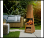 Sealey DG108 Dellonda Outdoor Chiminea Fireplace Heater Firewood Storage - Corten Steel