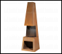 Sealey DG108 Dellonda Outdoor Chiminea Fireplace Heater Firewood Storage - Corten Steel