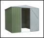 Sealey DG115 Dellonda Galvanized Steel Storage Shed with Apex Style Roof 230 x 230 x 220cm - Green