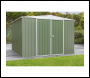 Sealey DG116 Dellonda Galvanized Steel Storage Shed with Apex Style Roof 300 x 300 x 220cm - Green