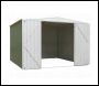 Sealey DG116 Dellonda Galvanized Steel Storage Shed with Apex Style Roof 300 x 300 x 220cm - Green