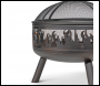 Sealey DG117 Dellonda Deluxe Fire Pit Fireplace Outdoor Patio Heater, Cooking Grill & Poker 61cm