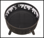Sealey DG117 Dellonda Deluxe Fire Pit Fireplace Outdoor Patio Heater, Cooking Grill & Poker 61cm