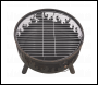 Sealey DG117 Dellonda Deluxe Fire Pit Fireplace Outdoor Patio Heater, Cooking Grill & Poker 61cm