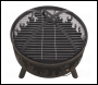 Sealey DG117 Dellonda Deluxe Fire Pit Fireplace Outdoor Patio Heater, Cooking Grill & Poker 61cm
