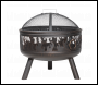 Sealey DG117 Dellonda Deluxe Fire Pit Fireplace Outdoor Patio Heater, Cooking Grill & Poker 61cm