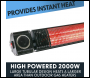 Sealey DG125 Dellonda Infrared Outdoor 2000W Patio Heater with Speakers, Black