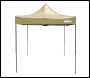 Sealey DG126 Dellonda Premium 2x2m Pop-Up Gazebo, Heavy Duty, PVC Coated, Water-Resistant Fabric, Supplied with Carry Bag, Rope, Stakes & Weight Bags - Beige Canopy