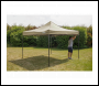 Sealey DG126 Dellonda Premium 2x2m Pop-Up Gazebo, Heavy Duty, PVC Coated, Water-Resistant Fabric, Supplied with Carry Bag, Rope, Stakes & Weight Bags - Beige Canopy