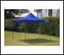 Sealey DG127 Dellonda Premium 2x2m Pop-Up Gazebo, Heavy Duty, PVC Coated, Water-Resistant Fabric, Supplied with Carry Bag, Rope, Stakes & Weight Bags - Blue Canopy