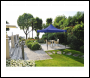 Sealey DG127 Dellonda Premium 2x2m Pop-Up Gazebo, Heavy Duty, PVC Coated, Water-Resistant Fabric, Supplied with Carry Bag, Rope, Stakes & Weight Bags - Blue Canopy