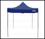 Sealey DG127 Dellonda Premium 2x2m Pop-Up Gazebo, Heavy Duty, PVC Coated, Water-Resistant Fabric, Supplied with Carry Bag, Rope, Stakes & Weight Bags - Blue Canopy