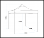 Sealey DG128 Dellonda Premium 2 x 2m Pop-Up Gazebo, Heavy Duty, PVC Coated,  Water-Resistant Fabric, Supplied with Carry Bag, Rope, Stakes & Weight Bags - Dark Green Canopy
