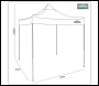 Sealey DG129 Dellonda Premium 2 x 2m Pop-Up Gazebo, Heavy Duty, PVC Coated, Water-Resistant Fabric, Supplied with Carry Bag, Rope, Stakes & Weight Bags - Grey Canopy