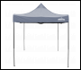 Sealey DG129 Dellonda Premium 2 x 2m Pop-Up Gazebo, Heavy Duty, PVC Coated, Water-Resistant Fabric, Supplied with Carry Bag, Rope, Stakes & Weight Bags - Grey Canopy