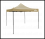 Sealey DG130 Dellonda Premium 3 x 3m Pop-Up Gazebo, PVC Coated, Water-Resistant Fabric, Supplied with Carry Bag, Rope, Stakes & Weight Bags - Beige Canopy