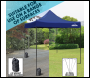 Sealey DG131 Dellonda Premium 3 x 3m Pop-Up Gazebo, PVC Coated, Water-Resistant Fabric, Supplied with Carry Bag, Rope, Stakes & Weight Bags - Blue Canopy