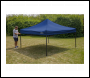 Sealey DG131 Dellonda Premium 3 x 3m Pop-Up Gazebo, PVC Coated, Water-Resistant Fabric, Supplied with Carry Bag, Rope, Stakes & Weight Bags - Blue Canopy
