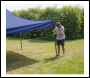 Sealey DG131 Dellonda Premium 3 x 3m Pop-Up Gazebo, PVC Coated, Water-Resistant Fabric, Supplied with Carry Bag, Rope, Stakes & Weight Bags - Blue Canopy