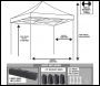 Sealey DG131 Dellonda Premium 3 x 3m Pop-Up Gazebo, PVC Coated, Water-Resistant Fabric, Supplied with Carry Bag, Rope, Stakes & Weight Bags - Blue Canopy