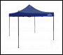 Sealey DG131 Dellonda Premium 3 x 3m Pop-Up Gazebo, PVC Coated, Water-Resistant Fabric, Supplied with Carry Bag, Rope, Stakes & Weight Bags - Blue Canopy
