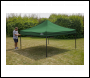 Sealey DG132 Dellonda Premium 3 x 3m Pop-Up Gazebo, PVC Coated, Water-Resistant Fabric, Supplied with Carry Bag, Rope, Stakes & Weight Bags - Dark Green Canopy