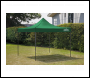 Sealey DG132 Dellonda Premium 3 x 3m Pop-Up Gazebo, PVC Coated, Water-Resistant Fabric, Supplied with Carry Bag, Rope, Stakes & Weight Bags - Dark Green Canopy