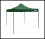 Sealey DG132 Dellonda Premium 3 x 3m Pop-Up Gazebo, PVC Coated, Water-Resistant Fabric, Supplied with Carry Bag, Rope, Stakes & Weight Bags - Dark Green Canopy