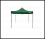 Sealey DG132 Dellonda Premium 3 x 3m Pop-Up Gazebo, PVC Coated, Water-Resistant Fabric, Supplied with Carry Bag, Rope, Stakes & Weight Bags - Dark Green Canopy