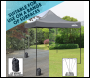 Sealey DG133 Dellonda Premium 3 x 3m Pop-Up Gazebo, PVC Coated, Water-Resistant Fabric, Supplied with Carry Bag, Rope, Stakes & Weight Bags - Grey Canopy