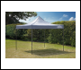 Sealey DG133 Dellonda Premium 3 x 3m Pop-Up Gazebo, PVC Coated, Water-Resistant Fabric, Supplied with Carry Bag, Rope, Stakes & Weight Bags - Grey Canopy